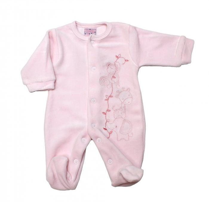 Teeny Tiny - Velour Romper In Pink And Blue Mix In The Pack - PINK2