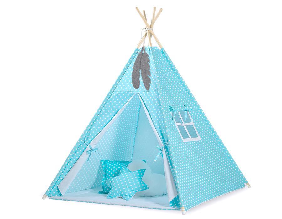 namiot_indianski_tipi-552_biale_grochy_na_turkusie_bobono (1