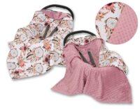 kocyk-do-fotelika-1072-lapacze-snow-kwiatowe-roz-retro-minky