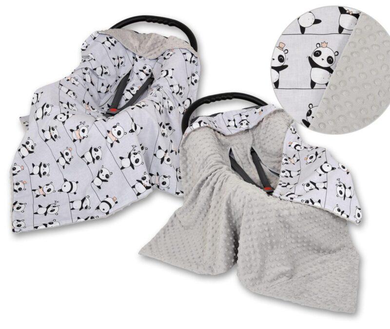 kocyk-do-fotelika-otulacz-minky-szare-1013-pandy-szare-bobon